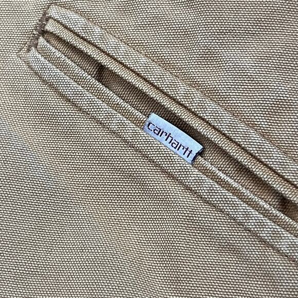 Vintage 80s Union Made Carhartt Detroit Blanket Lined Jacket Workwear 6BLJ Tan - Picture 5 of 16